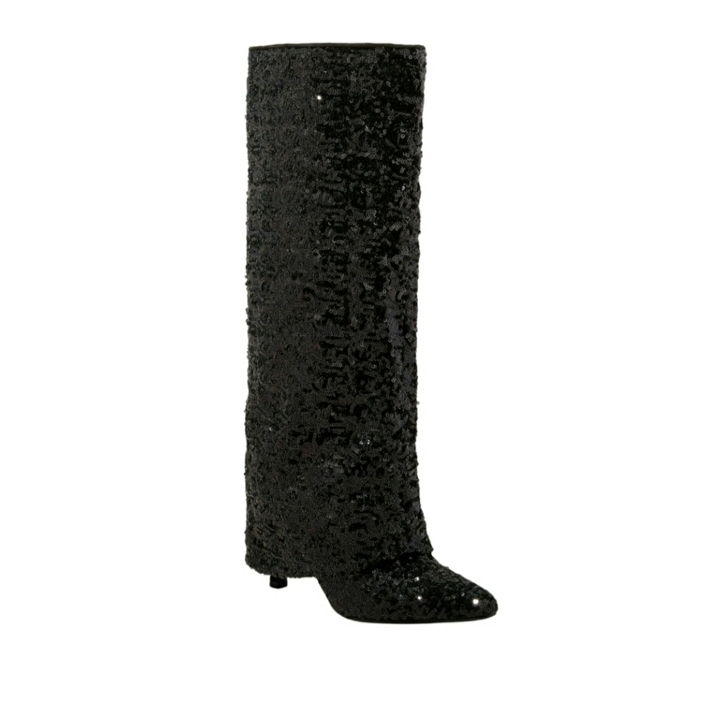 NWT A New Day Sequin Black Women's Boots Size 8.5